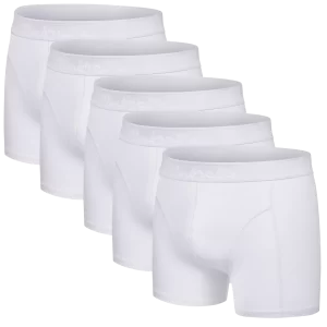5 Hvide Bambus Underbukser