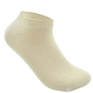 Beige Bambus Ankelstrømpe