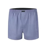Lyseblå ensfarvede vævede boxershorts